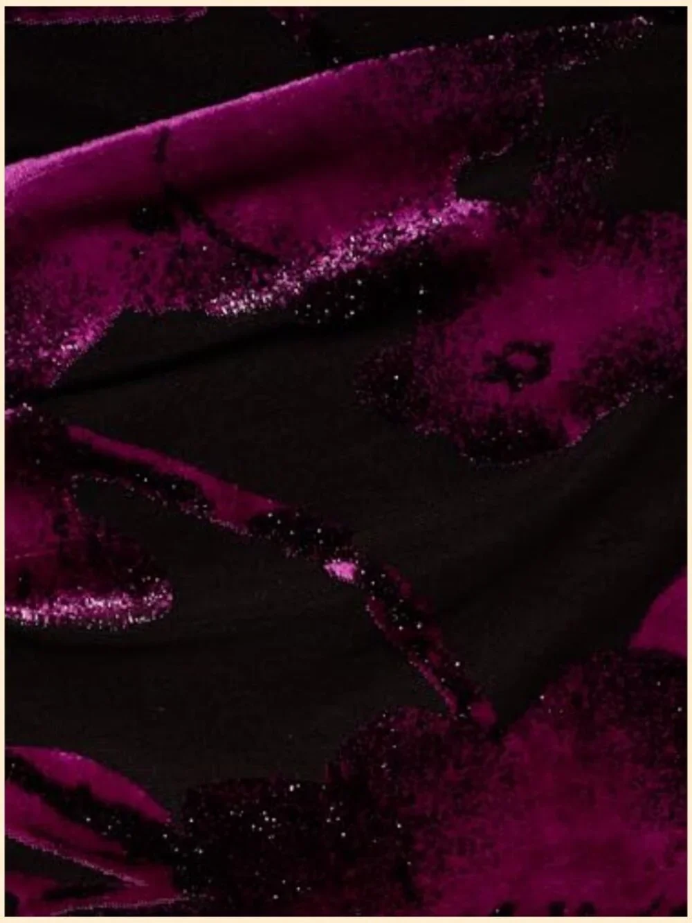 Velvet Midi Dress with V-Neckline and Long Sleeves - Picture 3 of 5